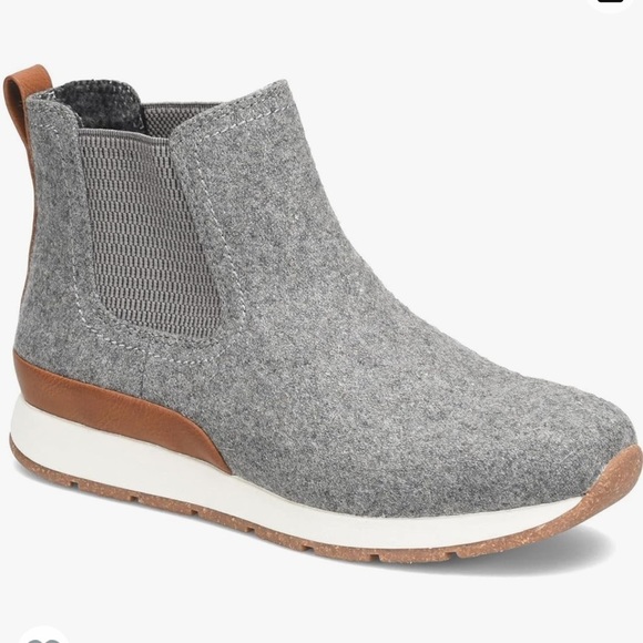 b.o.c. Shoes - B.O.C Womens Kara Chelsea Gray Wool Combo Fabric Boot 6M